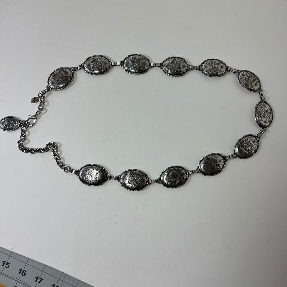 Vintage Tony Lama Womens Nicole Concho Link Belt Made in Taiwan M